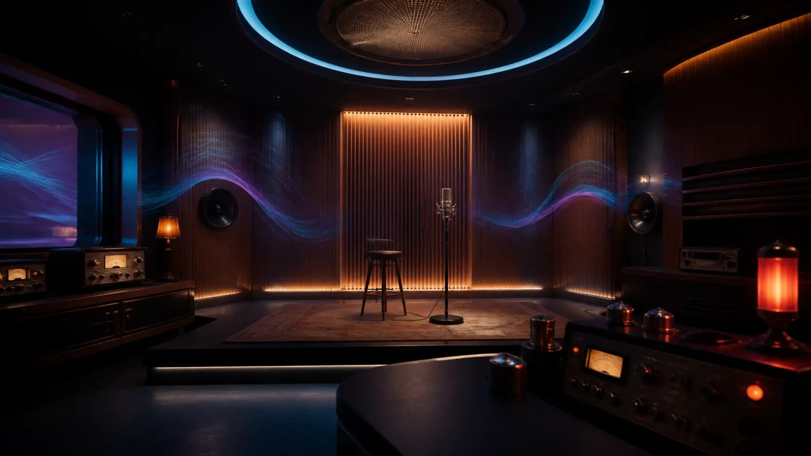 Puste studio MuzaIK oczekujące na transmisję