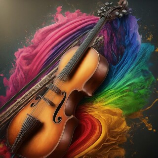 image fx create music instruments colour rainbow and c (4)